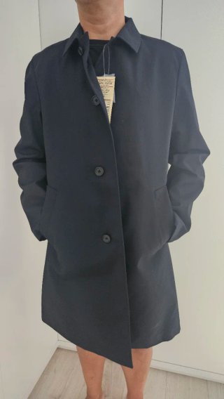Abrigo Muji Impermeable Azul Marino