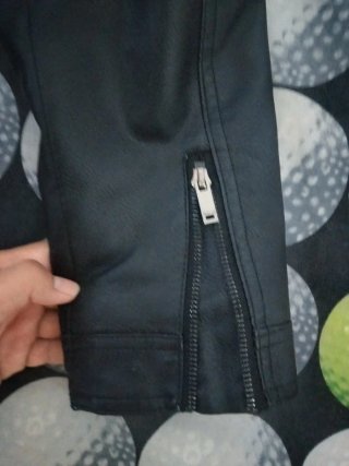 Chaqueta Bomber Negra Borrego Talla XL/2XL