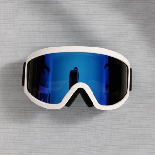 Gafas de esquí blancas, protección UV, antivaho