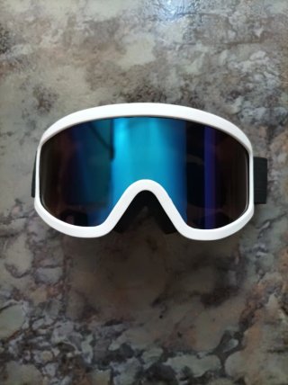 Gafas de esquí blancas, protección UV, antivaho