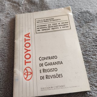 Manual Toyota Hiace 1995 - Proprietário e Garantia
