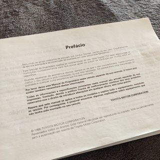 Manual Toyota Hiace 1995 - Proprietário e Garantia
