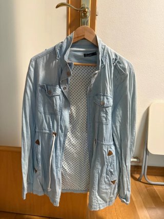 Chaqueta tejana suave Dorado Talla L