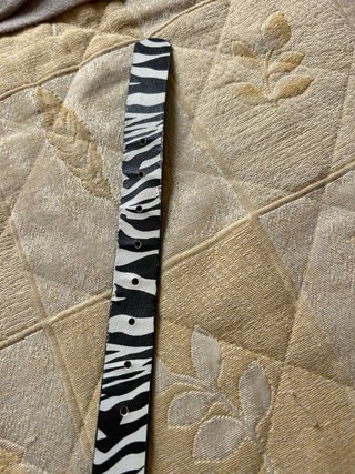 Cintura zebra fibbia argento
