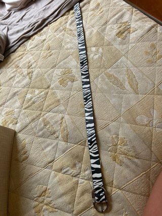 Cintura zebra fibbia argento