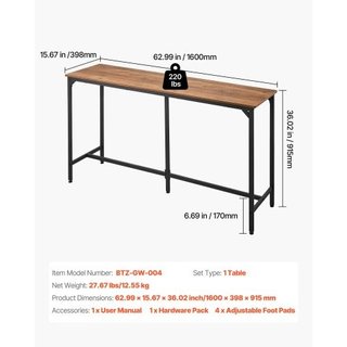Mesa de Bar, 1PCS 1600.2mm Mesa de Bar de Cocina,