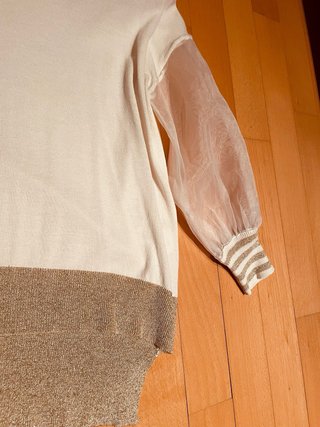 Blusa Kaos in  lurex e maniche in organza