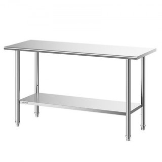Mesa de trabajo de acero inoxidable, mesa de prepa
