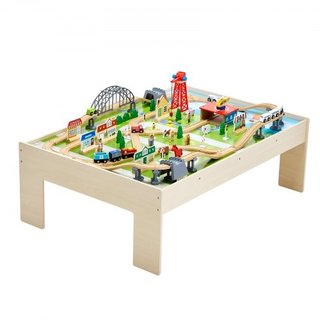 Mesa de tren, 120 piezas de colores multicolores,