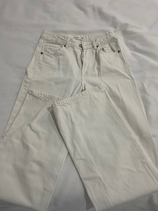 Stradivarius Jeans Branco Tamanho 36