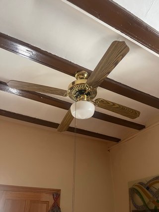 Ventilador de techo rústico madera y metal
