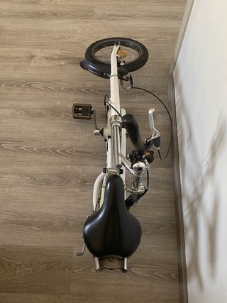 Bicicleta plegable B.Fold Decathlon blanca