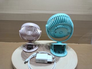 Pareja Ventiladores Pinza USB Rosa y Azul NUEVOS.