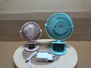 Pareja Ventiladores Pinza USB Rosa y Azul NUEVOS.