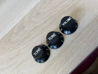 Perillas para guitarra Stratocaster negras