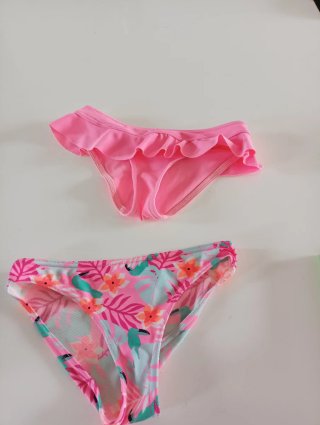 Bañador infantil niña estampado tropical