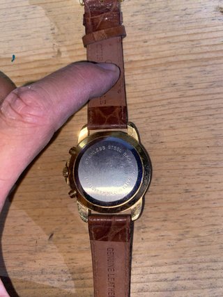 Orologio Cronografo Vintage Klevis Pelle Marrone