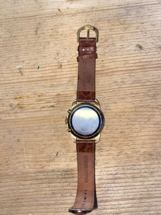 Orologio Cronografo Vintage Klevis Pelle Marrone