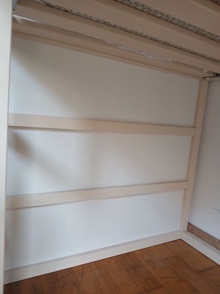 Cama alta 90x200 con escalera y 2 colchones