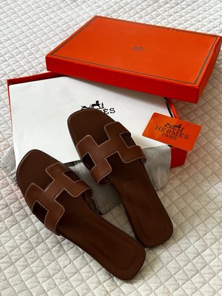 Ciabatte Hermès Marroni Donna
