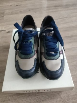 Zapatos Hispanitas Beige y Azul