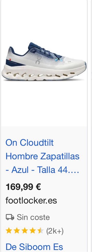 Zapatilla On Cloudtilt Gris/Blanco