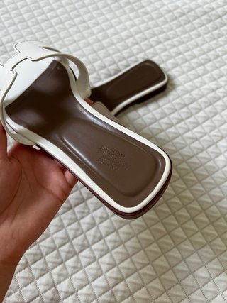 Ciabatte Hermès donna bianche e marroni