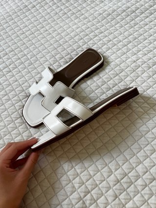Ciabatte Hermès donna bianche e marroni