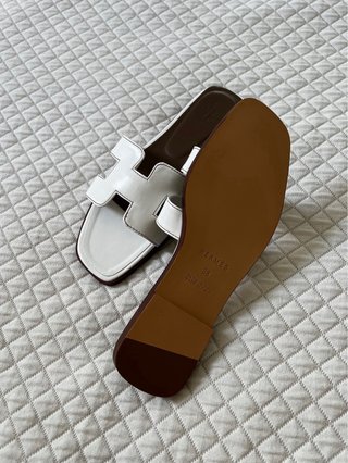 Ciabatte Hermès donna bianche e marroni