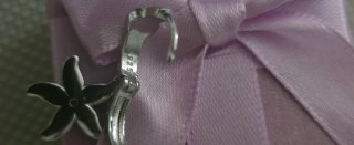 Pendientes Estrella de Mar Plata y Esmalte Azul