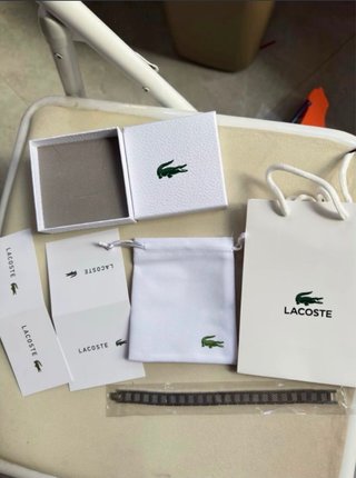 Pulsera Lacoste Acero Inoxidable Gris y Negra