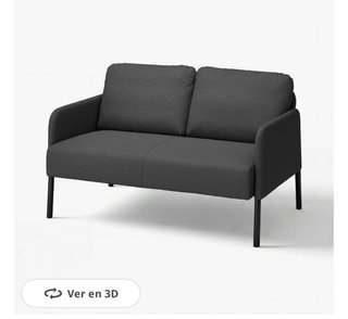Sofá de 2 plazas gris oscuro