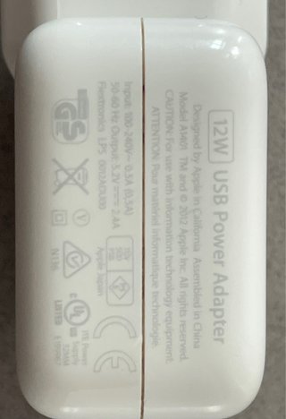 Alimentatore Apple USB 12W A1401