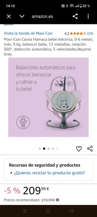 Mecedora bebé Maxi Cosi