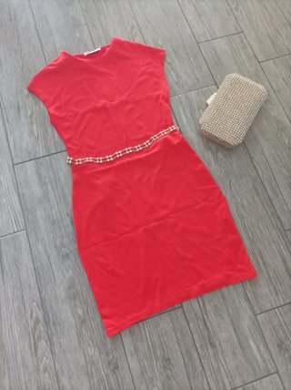 Tubino rosso Zara taglia S Accessori non inclusi