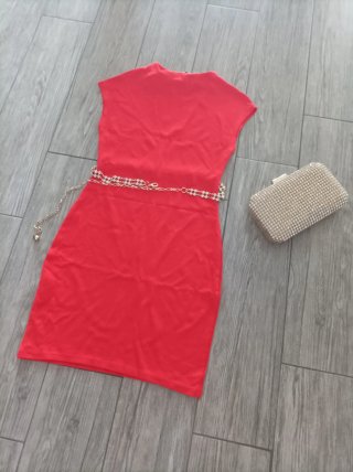 Tubino rosso Zara taglia S Accessori non inclusi
