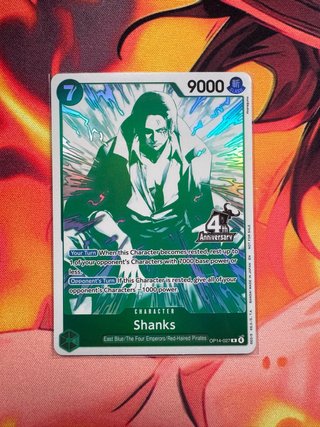 Carta Shanks OP14-027 4th Anniversary Promo