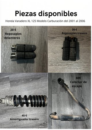 Piezas Honda Varadero XL 125cc 2005