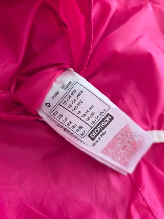 Chubasquero cortavientos Quechua mujer rosa