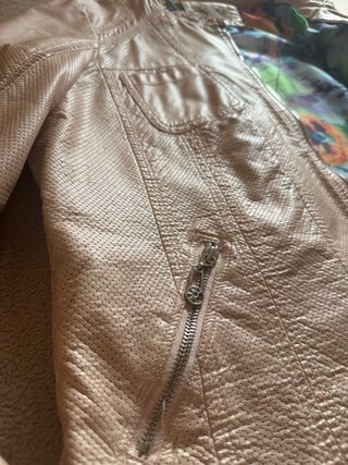 Chaqueta polipiel beige Rever Mile