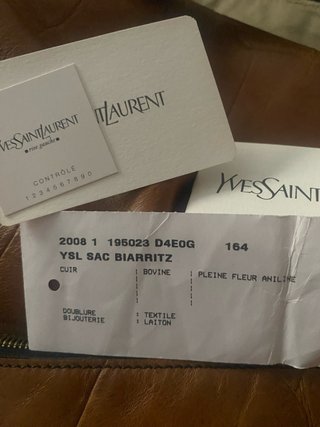 Bolso YSL SAC BIARRITZ Piel Marrón