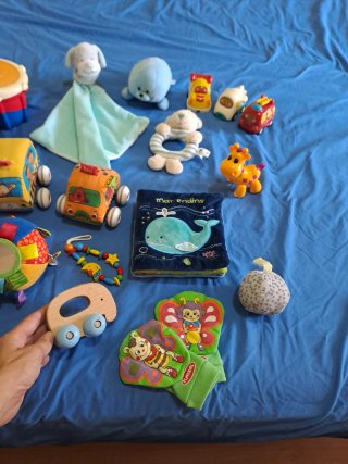 Lote Juguetes Bebé: Tambor, Coches, Peluches