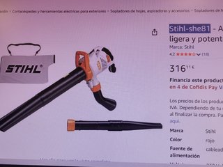 Soplador Stihl SHE81 - Eléctrico
