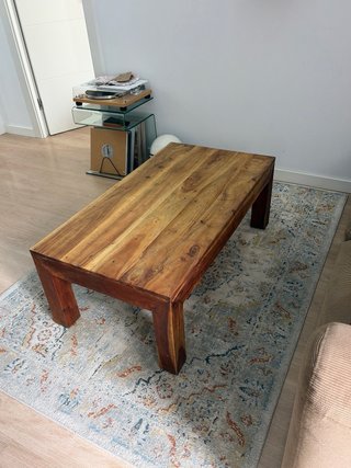 Mesa de centro madera maciza mango 110x61x40
