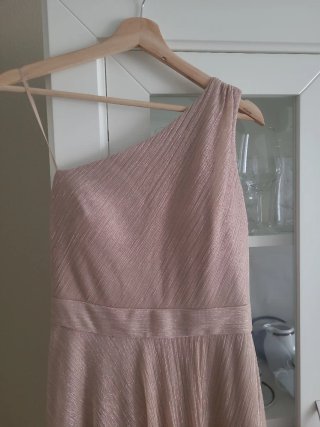 Vestido invitada dorado rosa talla 40
