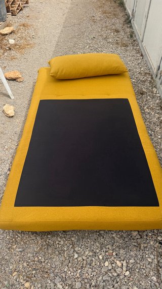 Sillón cama 1 plaza amarillo