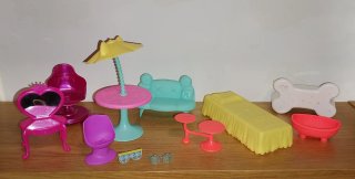 Muebles Casa Muñecas: Sofá, Cama, Mesa