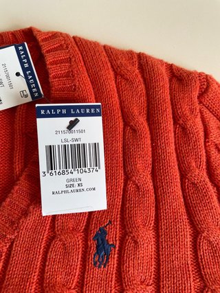 Polo Ralph Lauren Jersey Rojo Talla XS