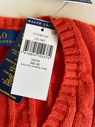 Polo Ralph Lauren Jersey Rojo Talla XS