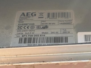 Campana Extractora AEG DVE5971HB Negra